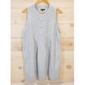 Quince Light Blue Sleeveless Dress